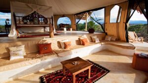 Luxury lodge in Africa on a safari